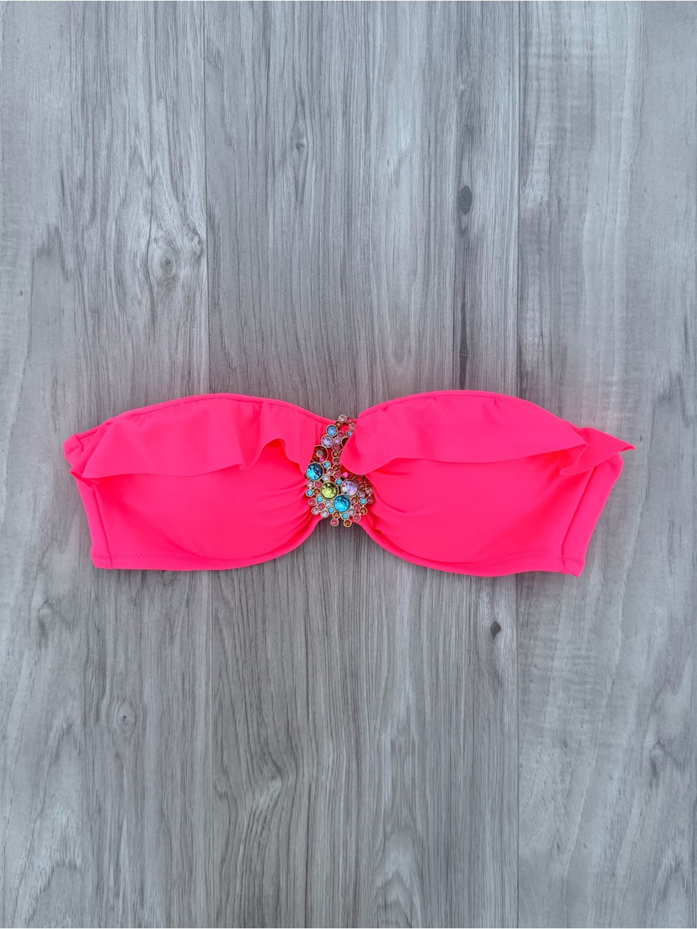 Victoria's Secret neon pink bandeau bikini top